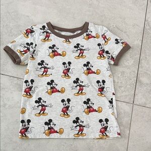 Disney Kids Mickey Mouse Short Sleeve Tee - Gray, Brown, Red, Yellow